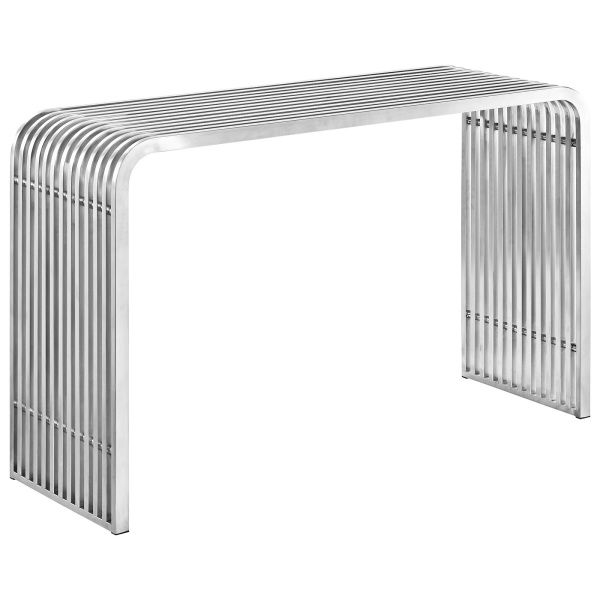 EEI-2104-SLV Pipe Stainless Steel Console Table