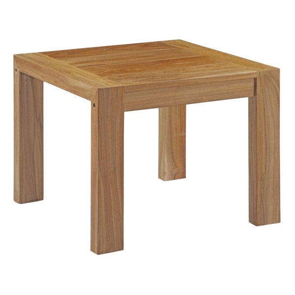 EEI-2709-NAT Upland Outdoor Patio Wood Side Table Natural