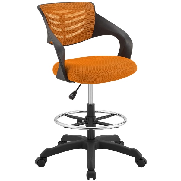 EEI-3040-ORA Thrive Mesh Drafting Chair Orange