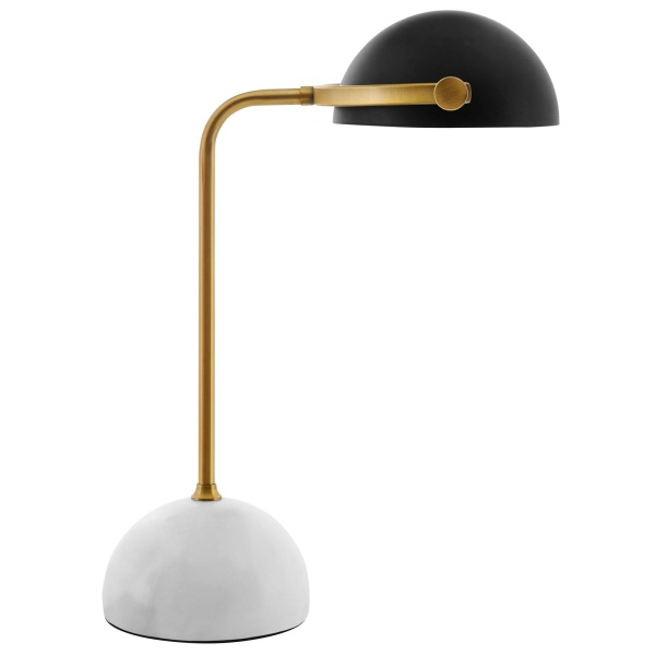 EEI-3090 Convey Bronze and White Marble Table Lamp