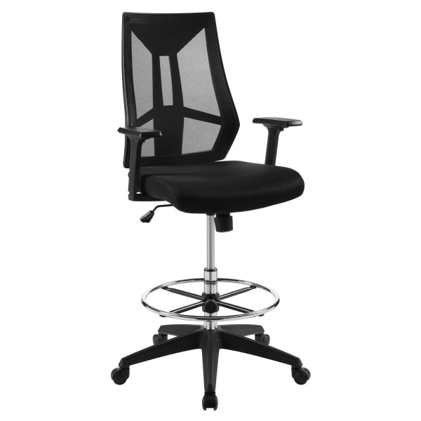 EEI-3192-BLK Extol Mesh Drafting Chair Black