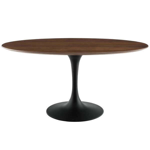 Lippa 60" Oval Walnut Dining Table