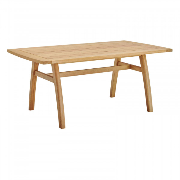 EEI-3699-NAT Orlean 57" Outdoor Patio Eucalyptus Wood Dining Table