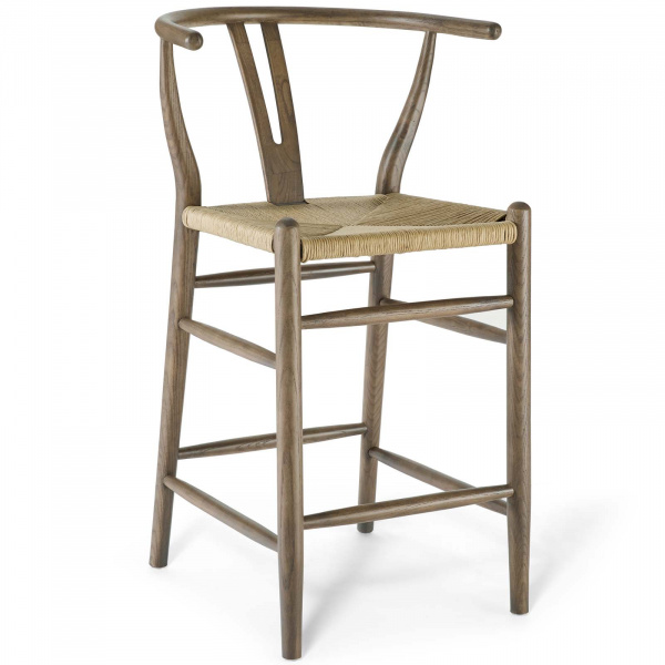EEI-3850-GRY Amish Wood Counter Stool Gray