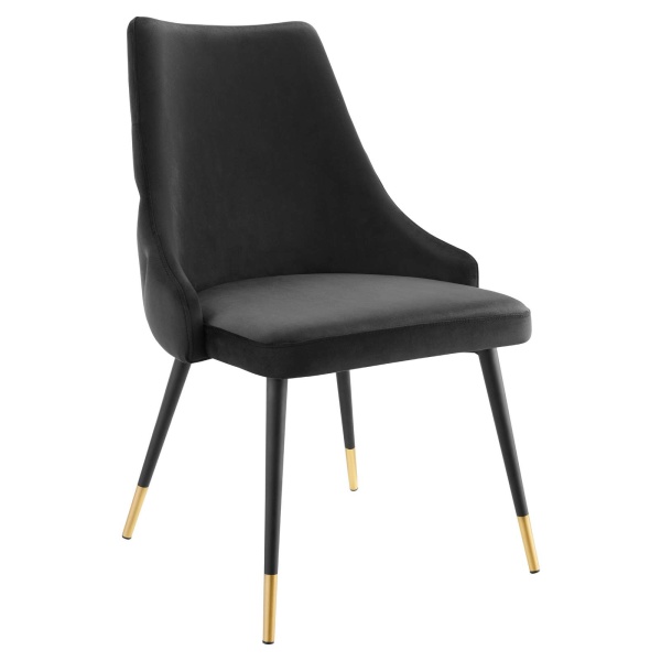 EEI-3907-BLK Adorn Tufted Performance Velvet Dining Side Chair in Black