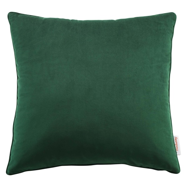 EEI-4697-GRN Enhance 18" Performance Velvet Throw Pillow Green