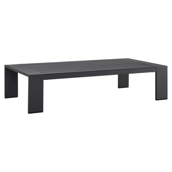 Tahoe Outdoor Patio Powder-Coated Aluminum Coffee Table in Gray by Modway