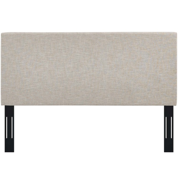 Taylor King and California King Upholstered Linen Fabric Headboard Beige