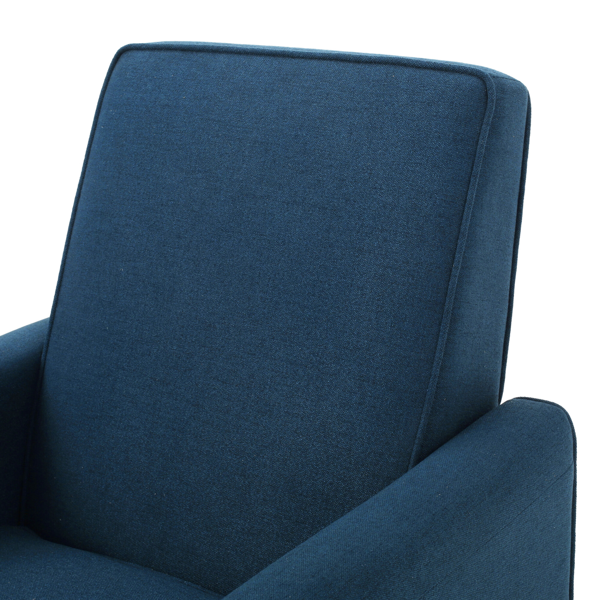 Darvis Dark Blue Fabric Recliner Club Chair by Noble House