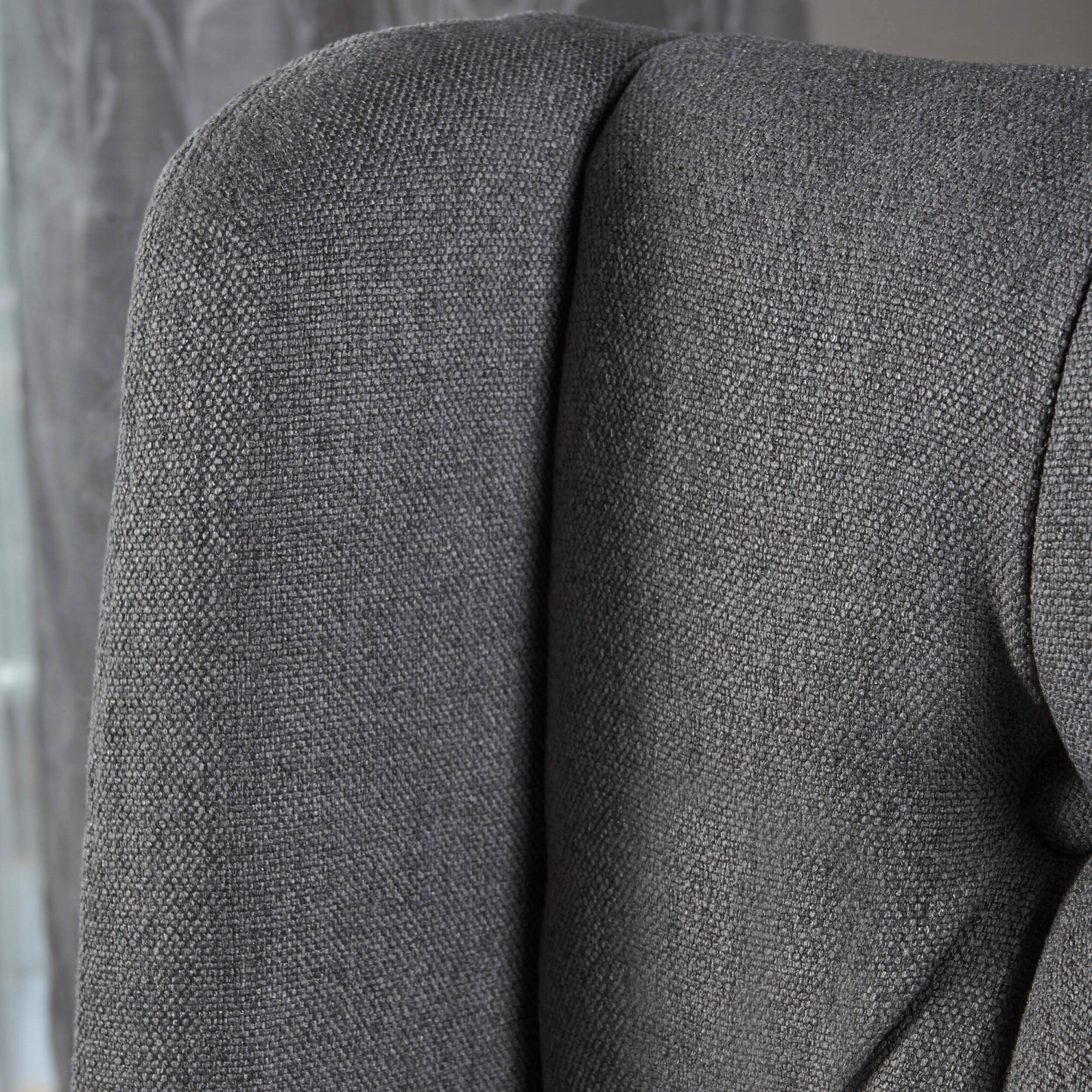 Blythe Tufted Dark Grey Fabric Dining Chairs (Set of 2) in Dark Grey ...