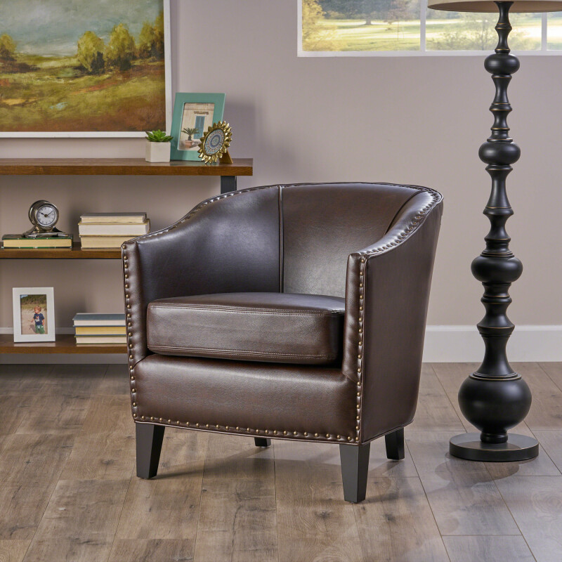 218706 Austin Bonded Leather Club Chair