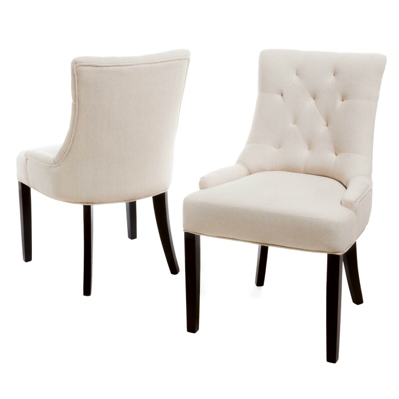 Hayden Tufted Fabric Dining/ Accent Chair (Set of 2)