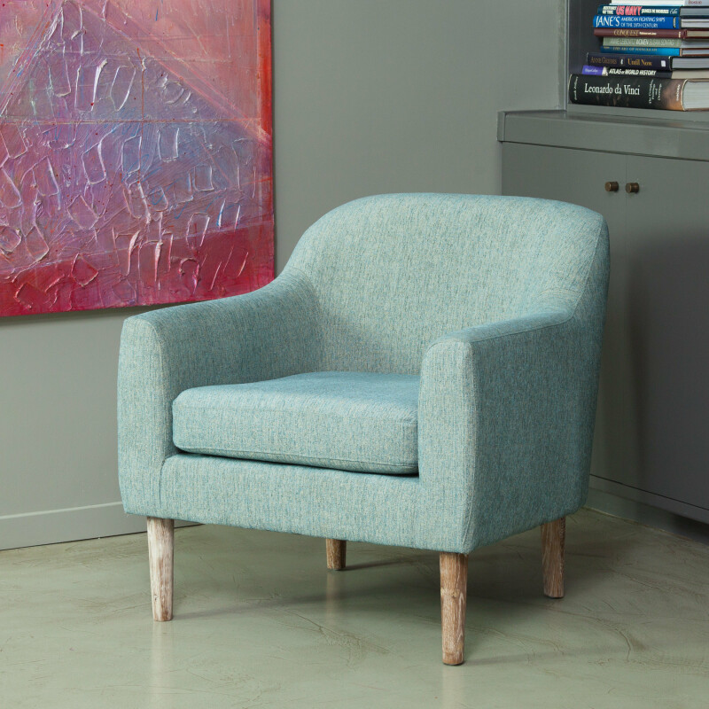295153 Winston Blue and Green Retro Chair