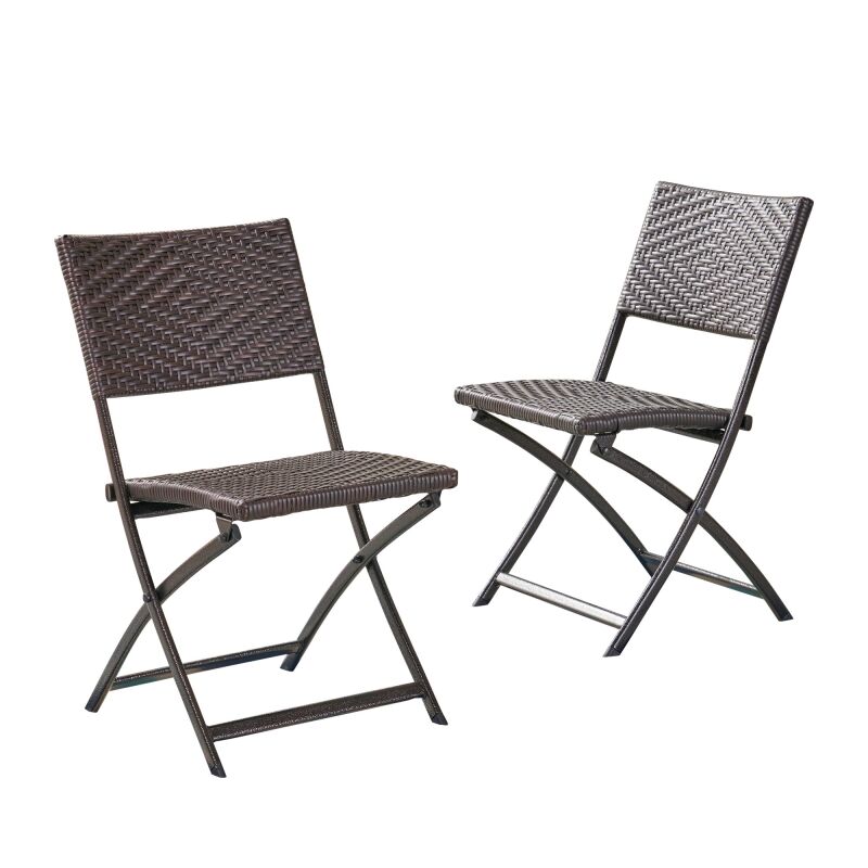 296422 El Paso Multibrown PE / Iron Dining Chairs (Set of 2)