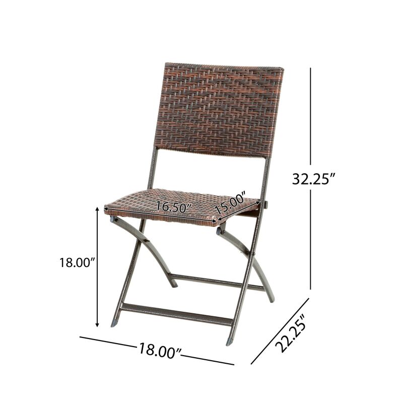 296422 El Paso Multibrown Pe Iron Dining Chairs Set Of 2 3