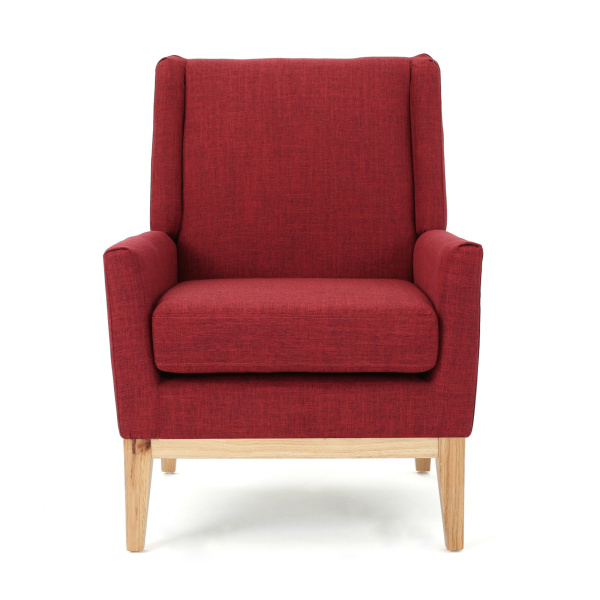 300166 Aurla Red Fabric Accent Chair