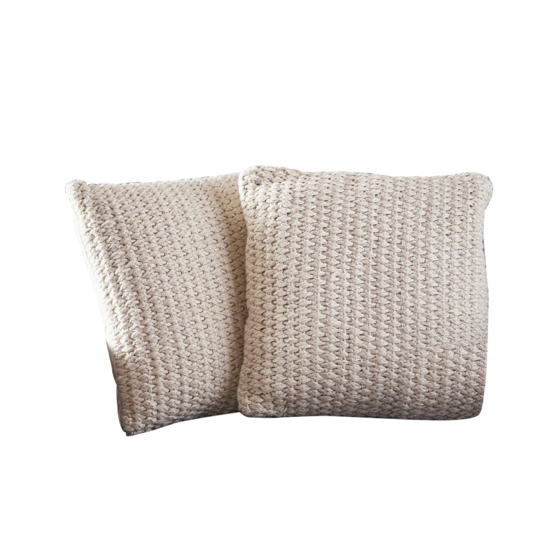 Despina Handcrafted Boho Fabric Pillows (Set of 2), Ivory