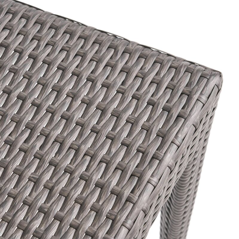304493 Dusk Outdoor Wicker Dining Chairs Set Of 2 Grey 6