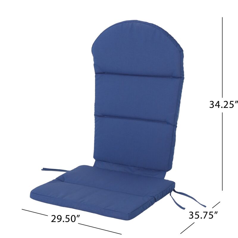 304531 Malibu Outdoor Water Resistant Adirondack Chair Cushion Navy Blue 3