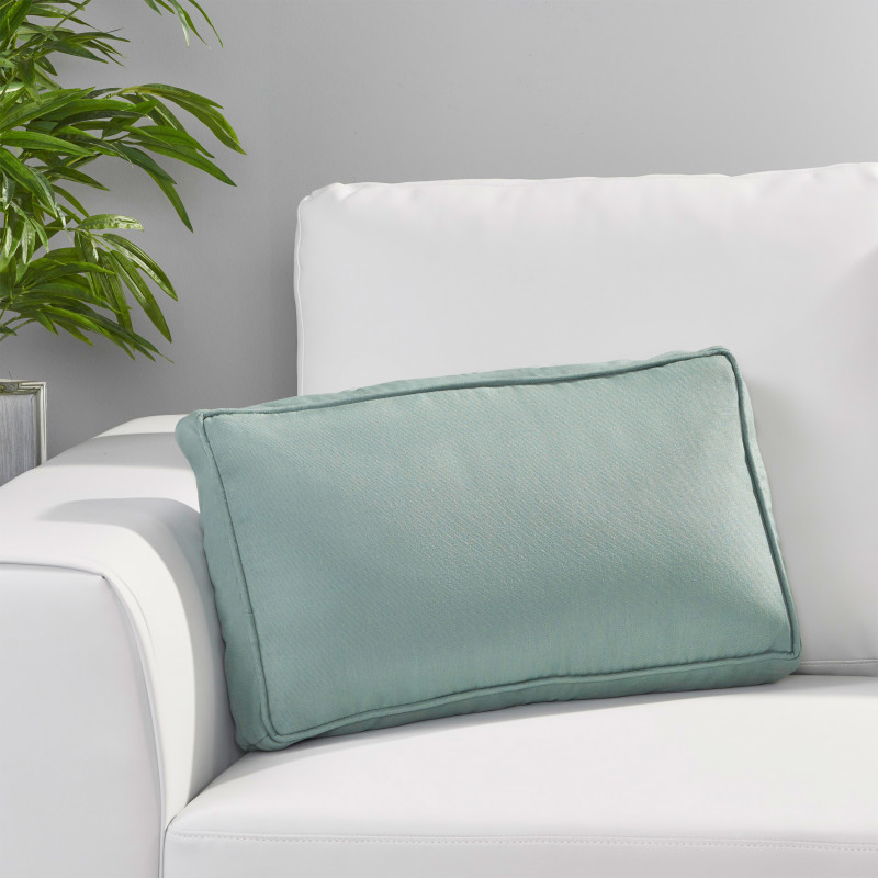 307947 Gold Coast Outdoor Rectanglular Water Resistant 12 X20 Lumbar Pillow Teal 3
