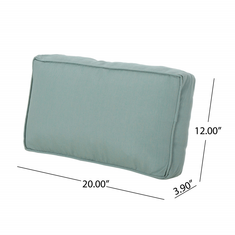 307947 Gold Coast Outdoor Rectanglular Water Resistant 12 X20 Lumbar Pillow Teal 4