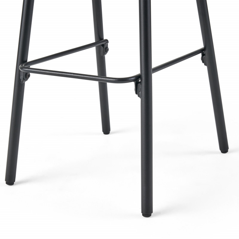 309095 Pepperwood 35 Wooden Barstool Set Of 2 Gray And Black Finish 4