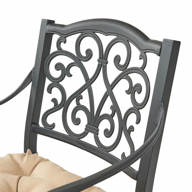 310145 Vallarta Outdoor Barstool With Cushion Set Of 2 Antique Matte Black And Tuscany 4