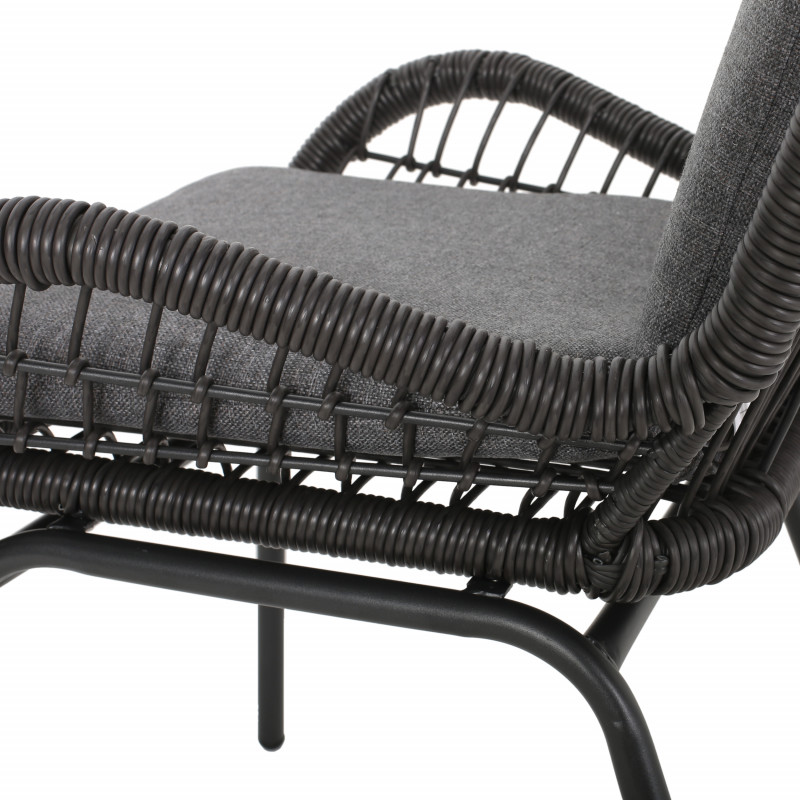 310468 Pabrico Outdoor Wicker Club Chair With Cushions Set Of 2 Gray And Dark Gray 4