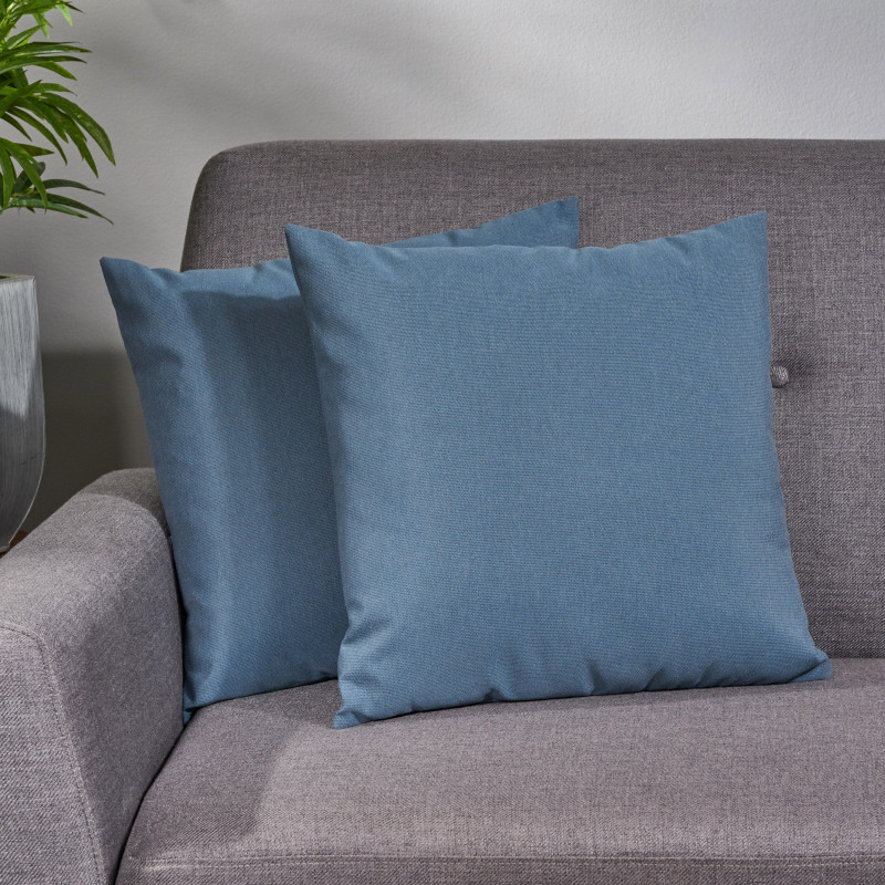 310528 Holland Modern Throw Pillow (Set of 2), Dusty Blue