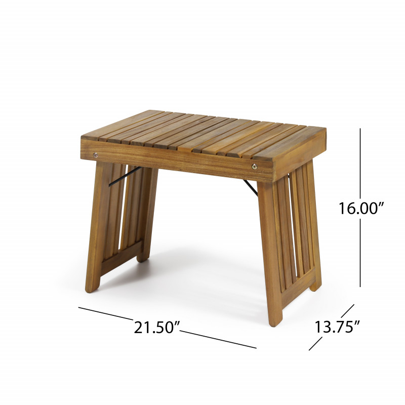 312744 Kyoto Outdoor Acacia Wood Folding Side Table Teak 3