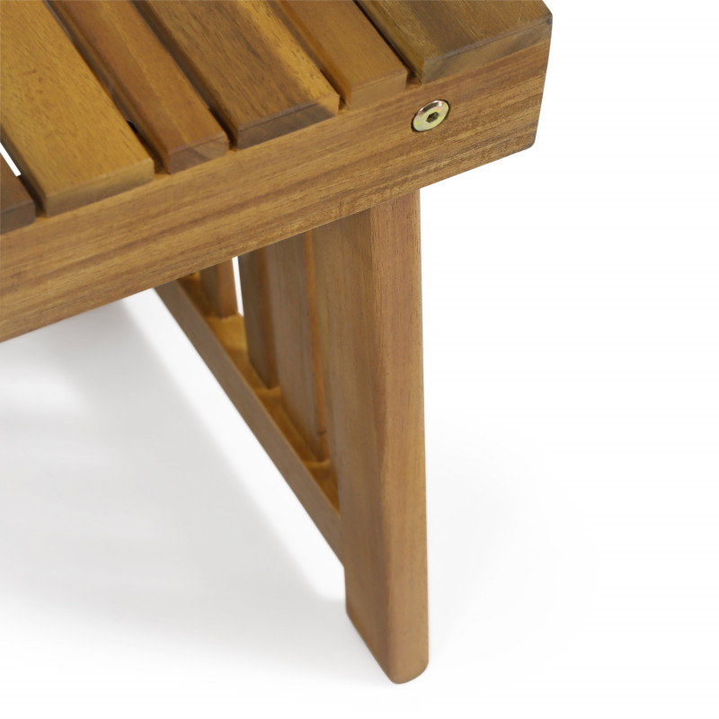312744 Kyoto Outdoor Acacia Wood Folding Side Table Teak 5