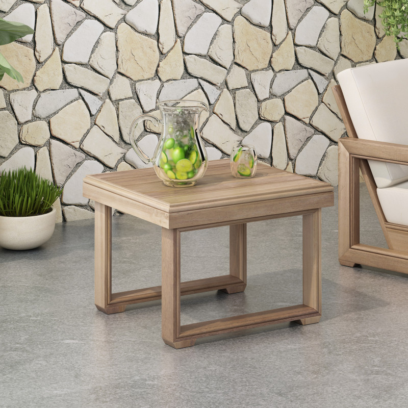 312932 Westchester Outdoor Acacia Wood Side Table, Brown