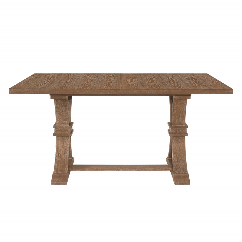 315236 Bellion Rustic Wood Expandable Dining Table, Natural