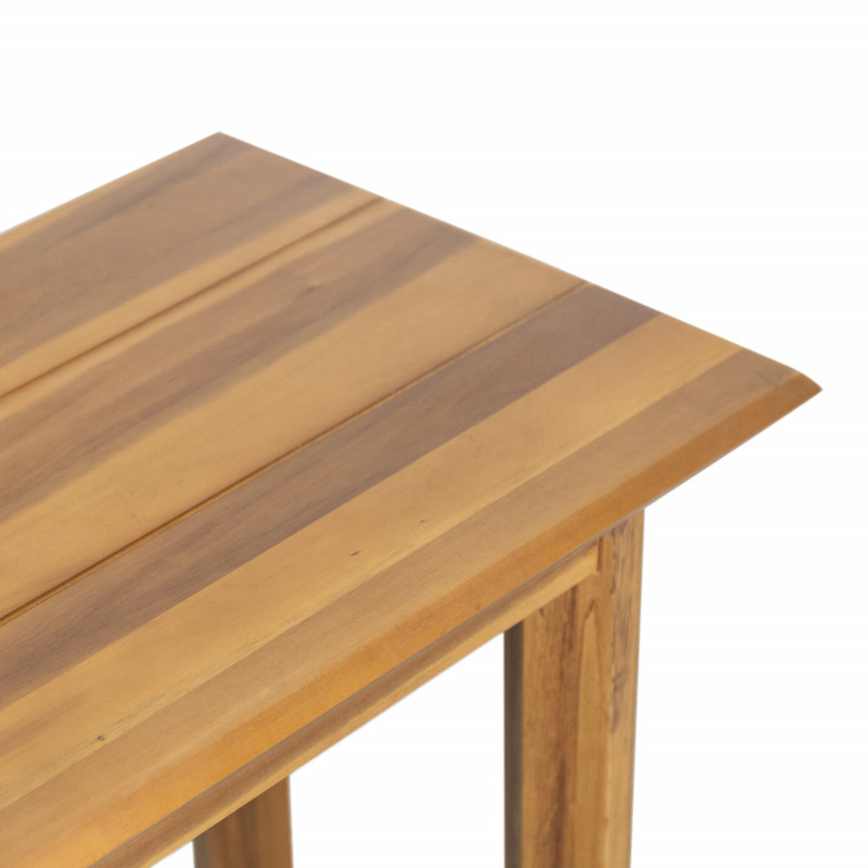 315622 Nibley Outdoor Acacia Wood Dining Bench Teak 4