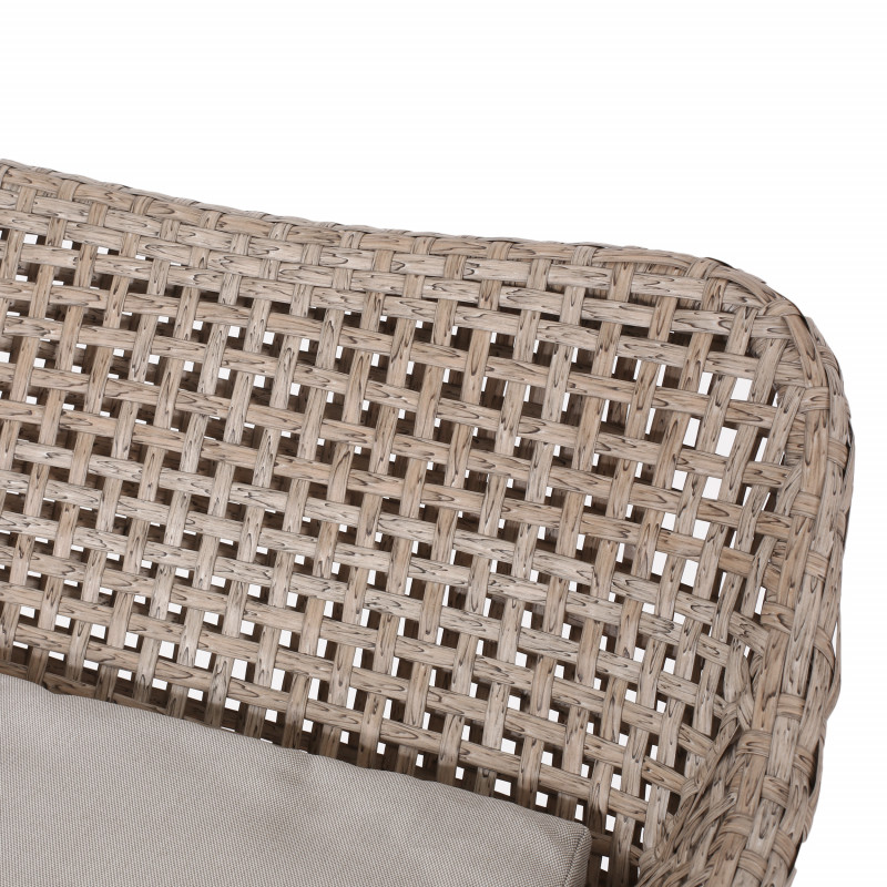 316043 Kevin Outdoor Wicker And Iron Barstools With Cushion Set Of 2 Mixed Brown And Beige 5