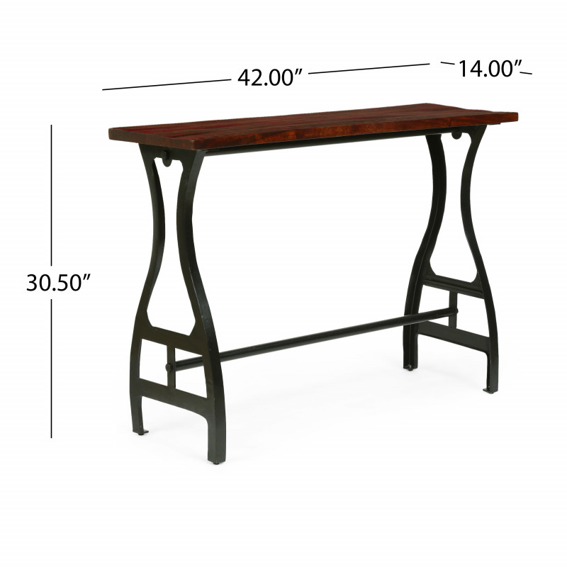 316347 Ascutney Modern Industrial Handmade Acacia Wood Console Table Dark Brown And Black 5
