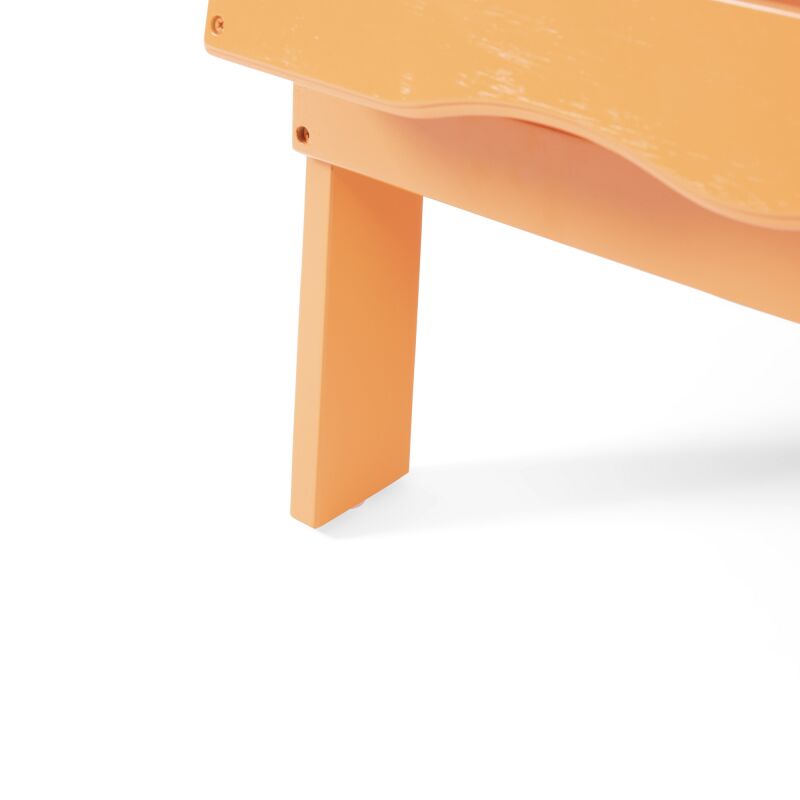 317318 Malibu Outdoor Acacia Wood Adirondack Chair Tangerine 4