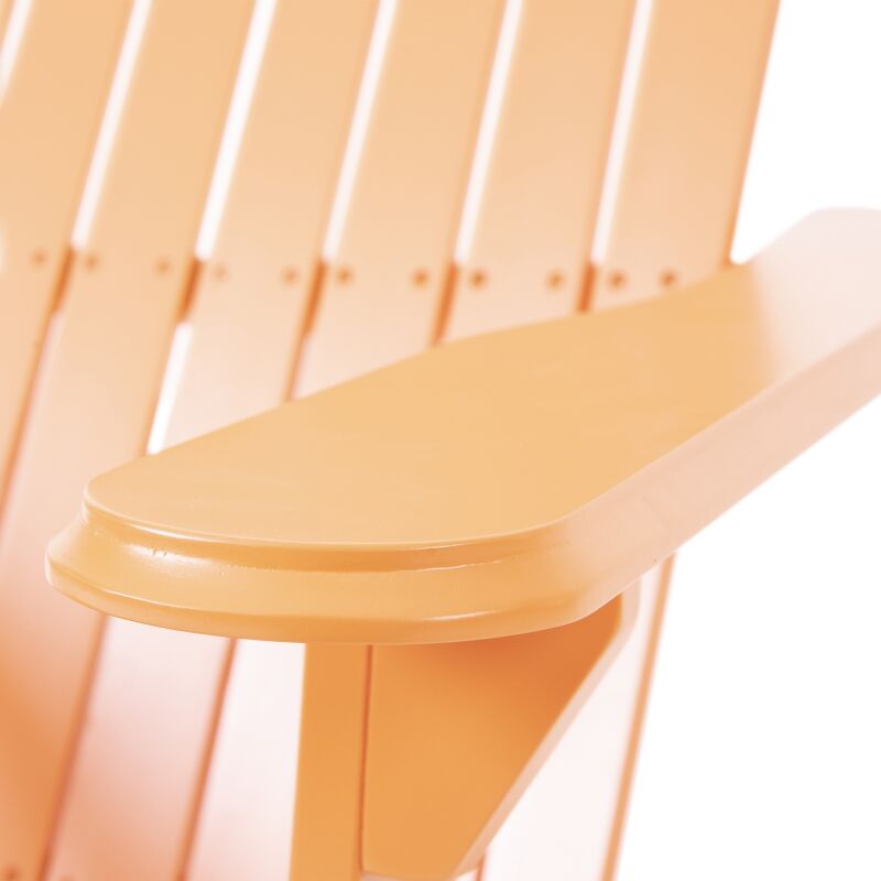 317318 Malibu Outdoor Acacia Wood Adirondack Chair Tangerine 6