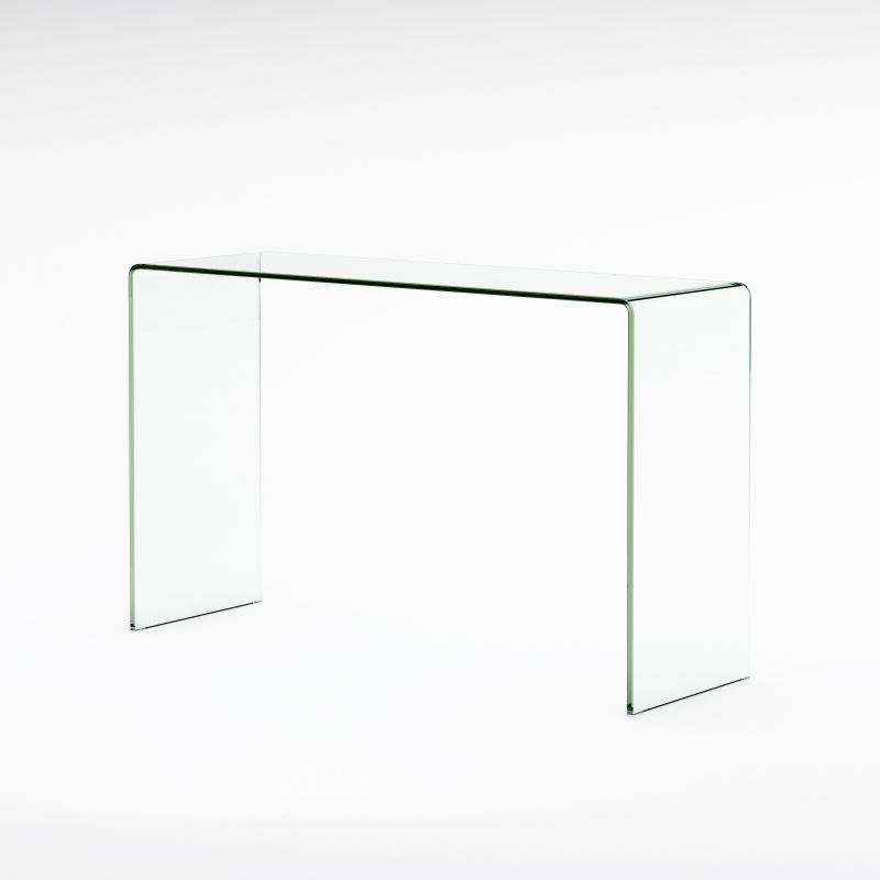 296696 Cadyn Clear 12mm Tempered Glass Console Table