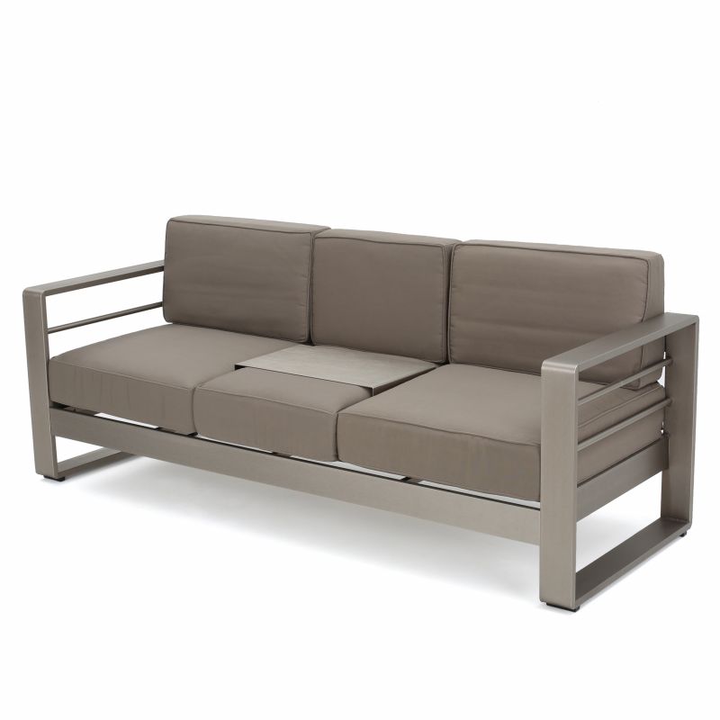 299431 Cape Coral Outdoor Loveseat Sofa with Tray
