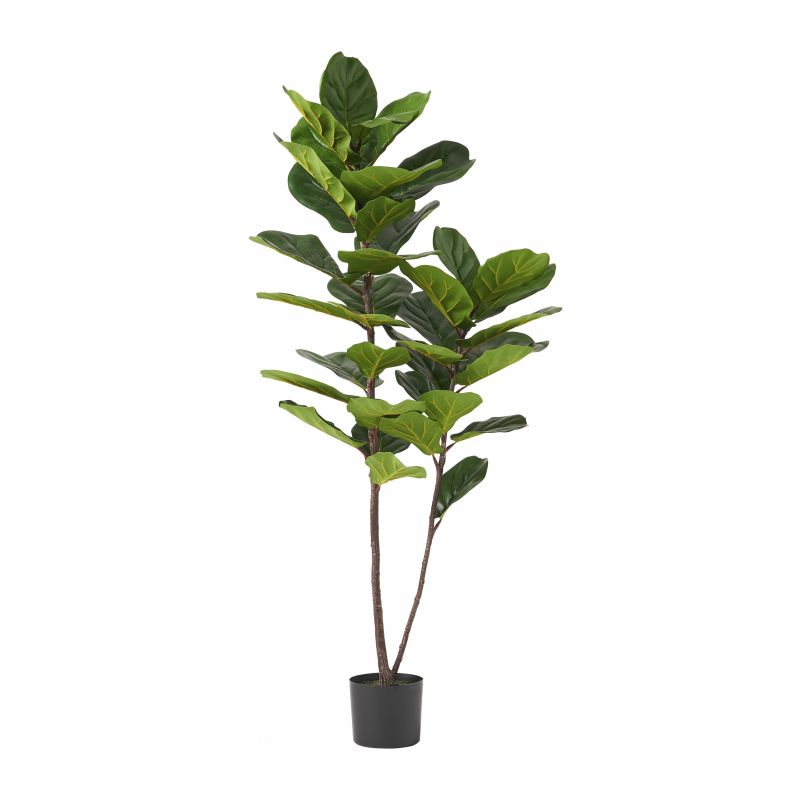 Socorro 5' x 2.5' Artificial Fiddle-Leaf Fig Tree, Green