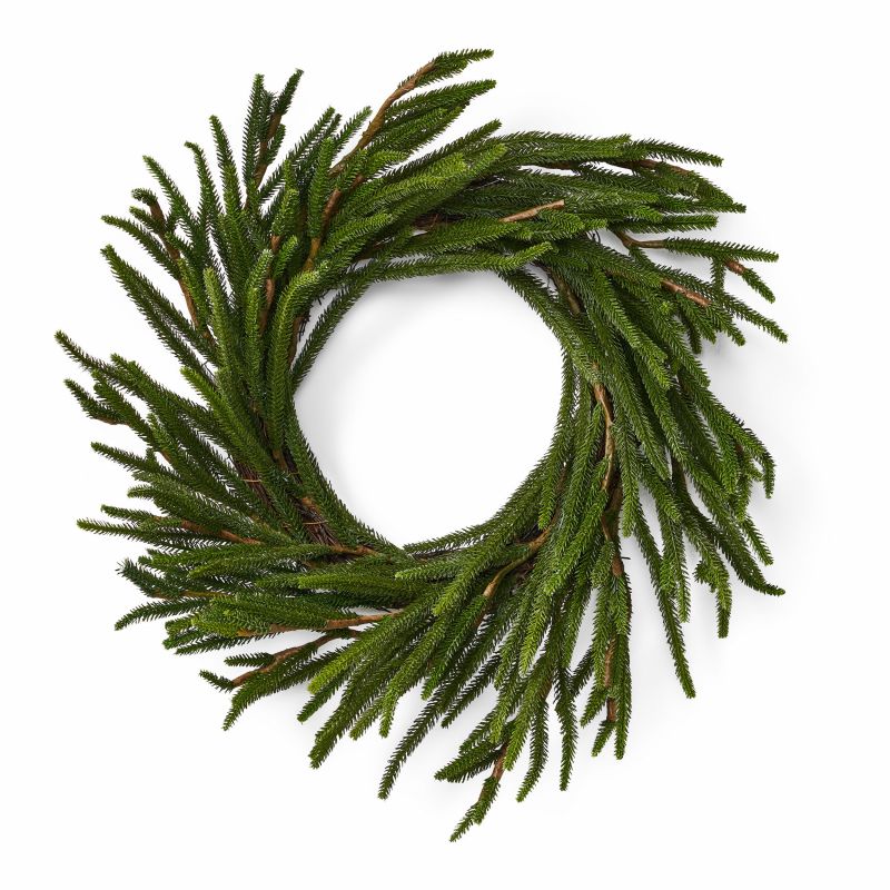 314070 Naylor 18" Artificial Cypress Wreath, Green