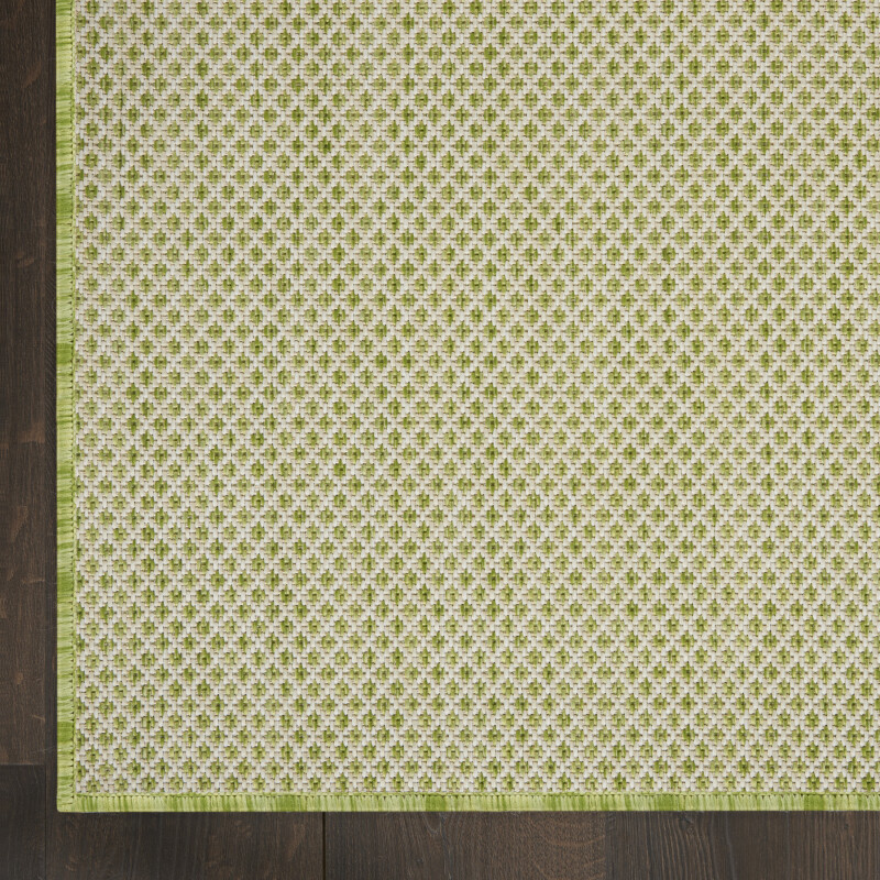 Cou01 Ivory Green Nourison Courtyard Area Rug 4