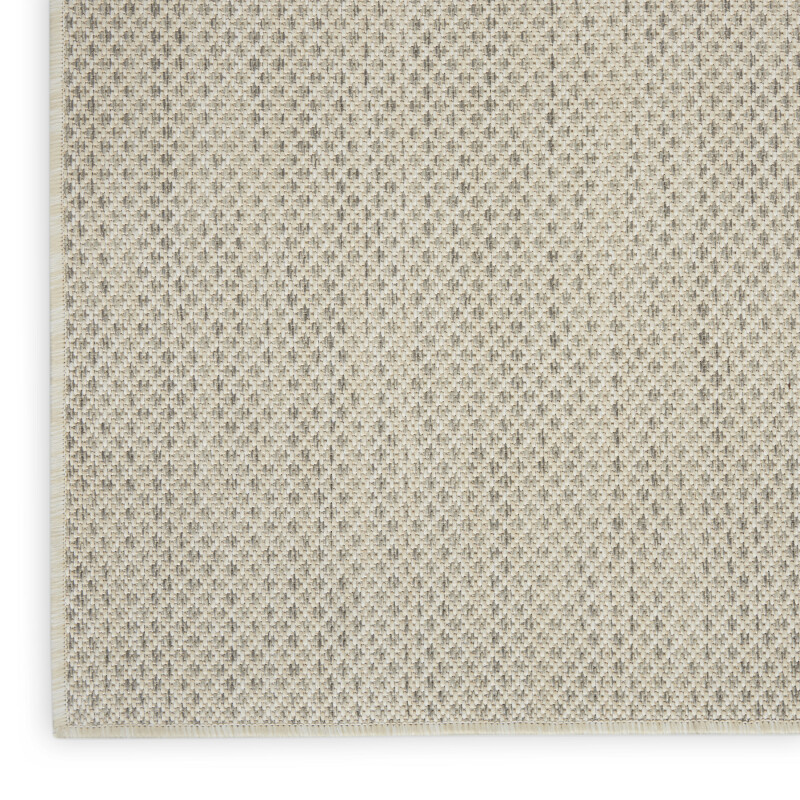 Cou01 Ivory Silver Nourison Courtyard Area Rug 5