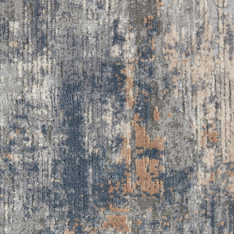 Rus01 Grey Beige Nourison Rustic Textures Runner Area Rug 6