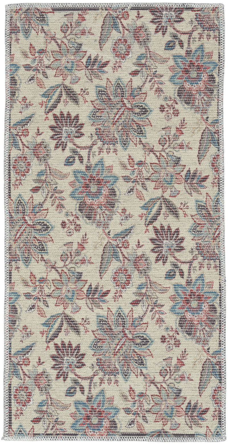 Waw01 Beige Waverly Washable Collection Area Rug