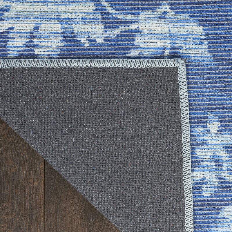 Waw02 Blue Waverly Washable Collection Area Rug 3