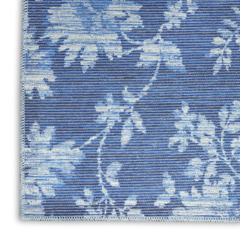 Waw02 Blue Waverly Washable Collection Area Rug 5