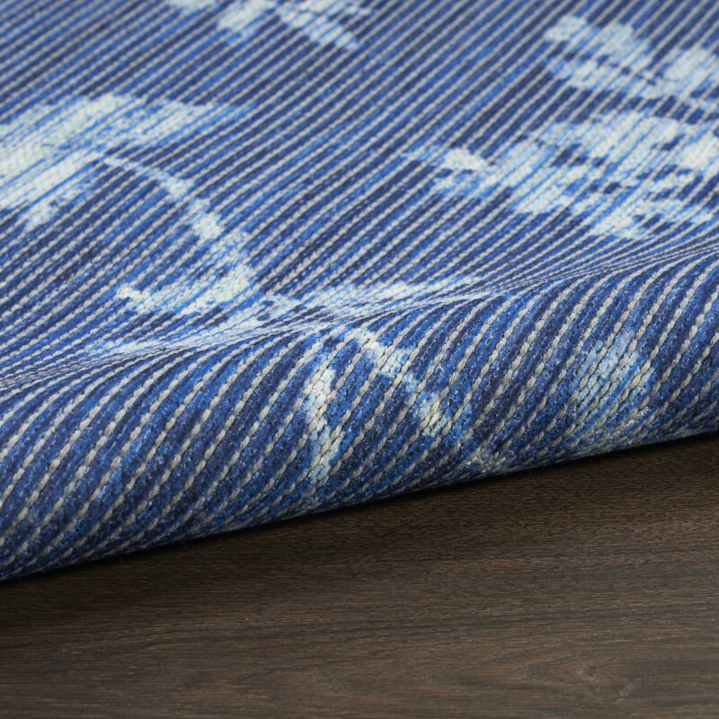 Waw02 Blue Waverly Washable Collection Area Rug 7