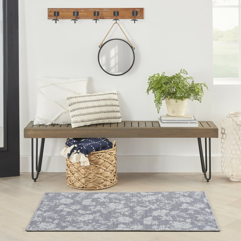 Waw02 Grey Waverly Washable Collection Area Rug 2